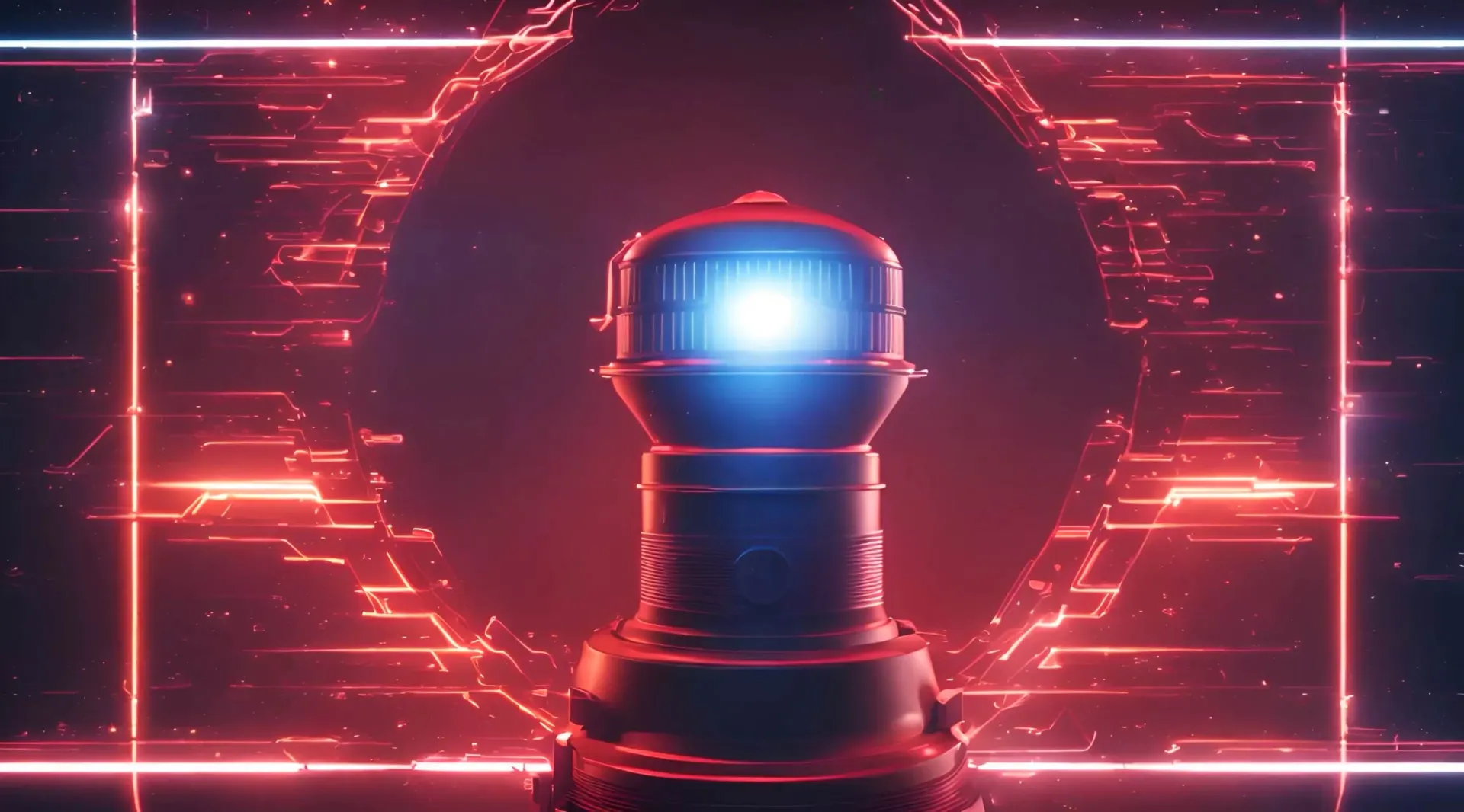 Futuristic Lighthouse Beacon Sci-Fi Video